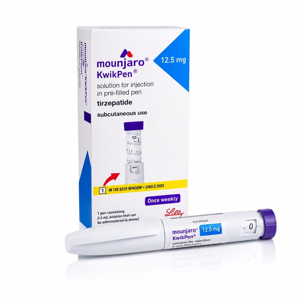Мунджаро 12.5 мг — упаковка та шприц-ручка KwikPen