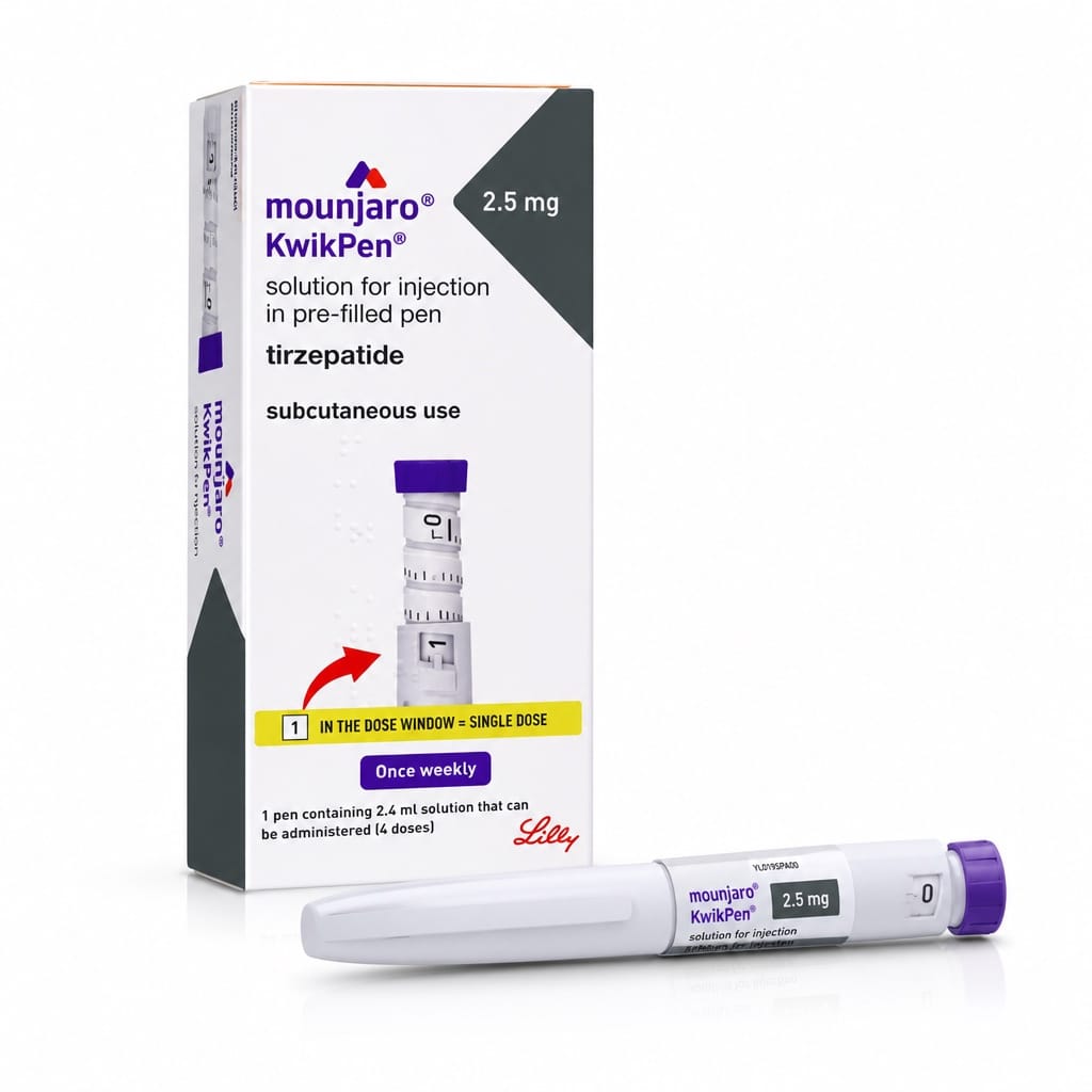 Мунджаро 2.5 мг — упаковка та шприц-ручка KwikPen